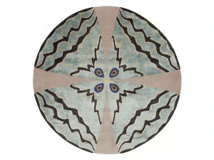 PSYCHE - Patterned round handmade rug _ Deirdre Dyson